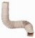 Downspout Extension, Flexible Tan Poly, 24 to 55-In.