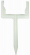 Poly Downspout Post, White, 11 x 5-In.