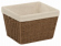 Paper Rope Storage Tote With Liner, Brown, 10 x 12 x 8-In.