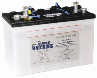 Hour Deep Cycle Battery, 140A, Shipped Dry, For Use With Basement 