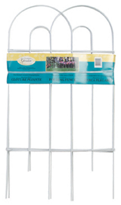 PANACEA PRODUCTS CORP-IMPORT White Round-Top Garden Fence, 32-In. x 8