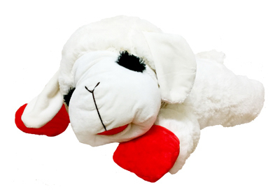 24 lamb chop dog toy