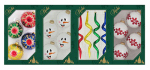 CHRISTMAS BY KREBS TV510008A 4 Pack, North Pole Decorated Glass Ornaments, Assorted 3 Boxes