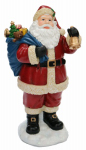 NATURES MARK LLC-IMPORT NM-X15232AA 10.5"H, Jolly Santa Table Top Character, Ringing A Christmas Bell