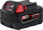 MILWAUKEE ELEC TOOL 48-11-1850 M18, 5.0Ah Red Lithium Battery Pack, Red Link Intelligence Provides