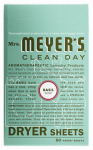 Mrs. Meyer's Clean Day Dryer Sheets, Basil, 80-Ct.
