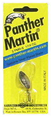 Panther Martin Spinner Lure, Black With Red Dots