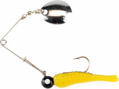 Berkley Johnson Beetle Spinner, Yellow Nickel/ Black Stripe, 1/8-oz.