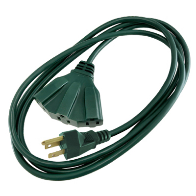 Master Electrician Outdoor Extension Cord, 16/3 SJTW, Green 35-Ft.