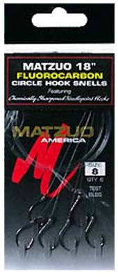 Maurice - Matzuo 6 Pack 18 Size 8 Snell Circle Hook High Quality