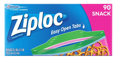 90CT Ziploc Snack Bag