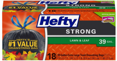 Hefty Cinch Sak, Lawn & Leaf Bags 18 Ct - 39 gal 851022