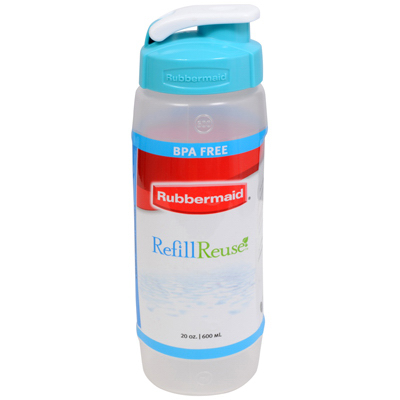 Rubbermaid Refill Reuse Water Bottle, 20 Oz