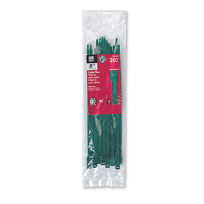 20PK 8" GRN Cable Tie