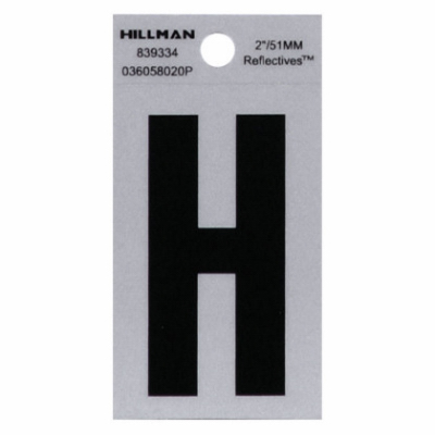 2"BLK Letter H Adhesive