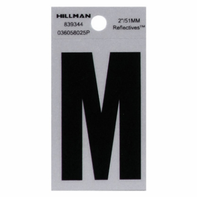 2"BLK Letter M Adhesive