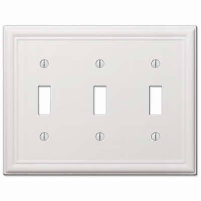 WHT 3Tog Wall Plate