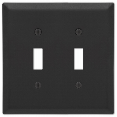 BLK 2Tog Wall Plate