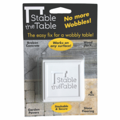 4PK WHT SQ Stable Table