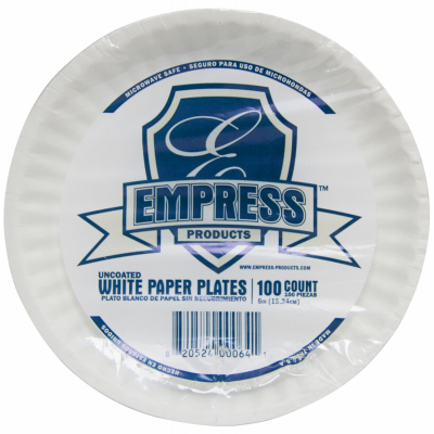 100CT 6" Paper Plate
