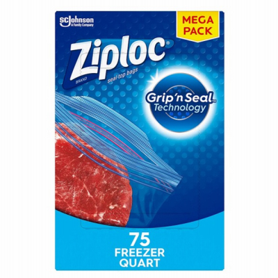 Ziploc 75CT QT Freezer