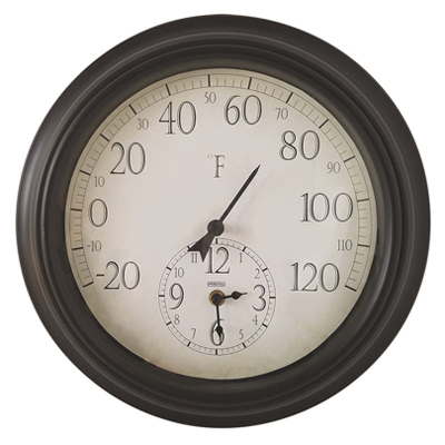 14" Thermometer/Clock