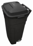 RUBBERMAID INC FG289804BLA 34 Gallon, Heavy Duty Wheeled Refuse Can, Height Designed For