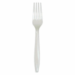 CREATIVE CONVERTING 010460 50 Count, White Plastic Fork.<br>Made in: CN