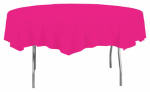 CREATIVE CONVERTING 703277 82", Hot Magenta, Hot Pink, Octy Round, Plastic Table Cover