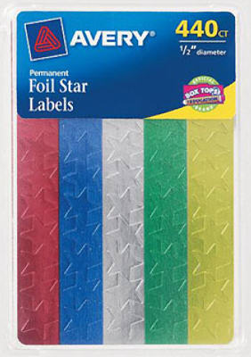 440CT 1/2" Star Labels