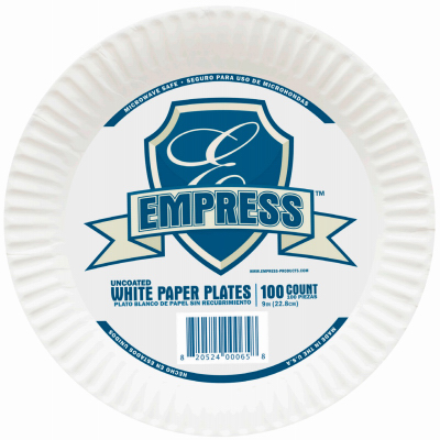 100CT 9" Paper Plate