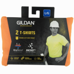 GILDAN BRANDED APPAREL SRL 1031186 2 Pack, Adult, Extra Large, Medium, Safety Orange, Short Sleeve