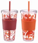 LIFETIME BRANDS 5095310 2 Pack, 24 OZ, DFL, Single Wall Iced Beverage Cup