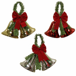 IMPACT INNOVATION-IMPORT 3940NP12 13" x 13", Christmas Bell Decoration, Assorted, Plastic Bells With