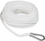 UNIFIED MARINE 50013047 3/8" x 100', White, Braid Poly Anchor Line, Made Of