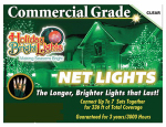 HOLIDAY BRIGHT LIGHTS 150BX-NET-CL 150 Light, 4' x 6', Clear, Commercial Grade, Incandescent Net