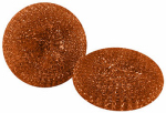 QUICKIE MFG 503372 2 Pack, Mesh Scourers, Copper Coated Mesh Pads, Sturdy, Tightly