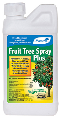 spray pt fruit tree concentrate spectrum insecticid broad organic plus lawn garden monterey