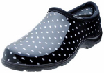 PRINCIPLE PLASTICS 5113BP08 Sloggers, Size 8, Black & White Polka Dot Garden Shoe