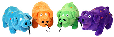 Polka Plush Pig Dog Toy