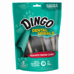 SPECTRUM BRANDS PET LLC DN99087PDQ Dingo, 7 Pack, Dental Spirals, For All Sized Dogs, Tasty