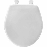 BEMIS MFG. CO. 80EC000 Mayfair, White, Round Plastic Toilet Seat, Easy Clean & Change
