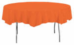 CREATIVE CONVERTING 703282 82", Sunkissed Orange, Octy Round, Plastic Table Cover, Fits A