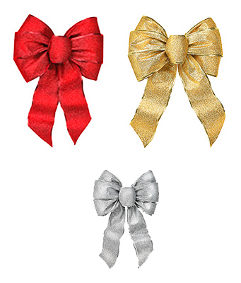 XMAS Glitter Wired Bow