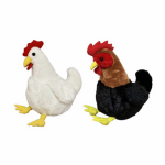 HUGFUN INTL HONGKONG LTD 186355-357 12", Plush Chicken, Assorted, Include 4 Each Of 3 Styles