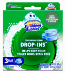 S C JOHNSON WAX 70480 Scrubbing Bubbles 3 Pack, 3.4 OZ. Drop Ins, Blue, Toilet