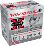 WINCHESTER AMMUNITION INC WEX1234 Winchester, Super X, 25 Round, 12 Gauge, Shotshell Ammunition, 3"