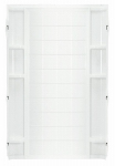 Tile Alcove Shower Back Wall, High Gloss White, 60 x 72-1/2-In.