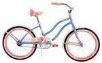 HUFFY BICYCLES 23558 20", Girls, Good Vibrations Cruiser Bicycle, Periwinkle Coral Color Frame