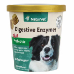 AMERICAN DISTRIBUTION & MFG CO 03699 Naturvet, 70 Count, Digestive Enzymes + Probiotics Soft Dog Chew